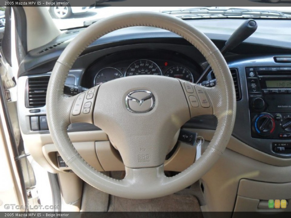 Beige Interior Steering Wheel for the 2005 Mazda MPV ES #51588331