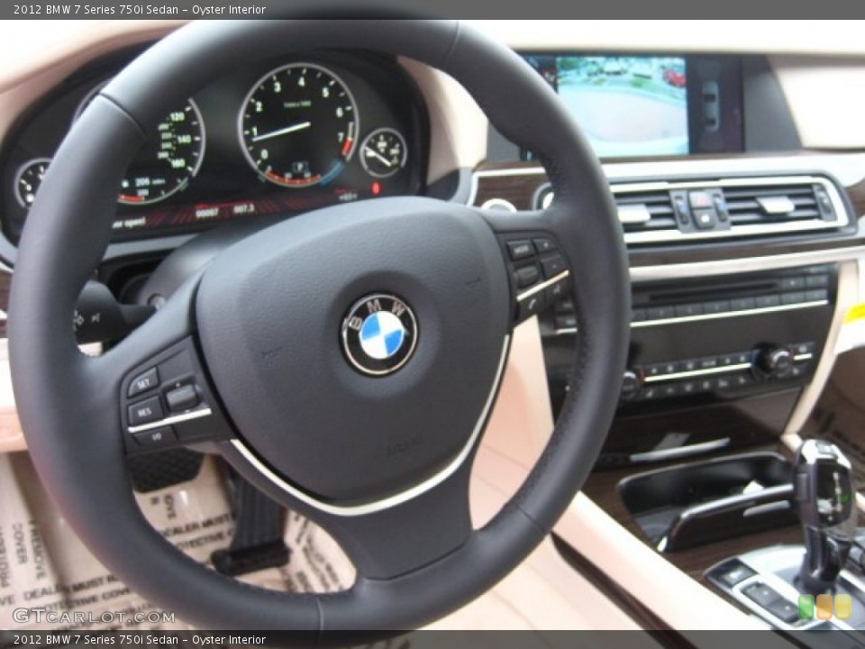 Oyster Interior Steering Wheel for the 2012 BMW 7 Series 750i Sedan #51589434