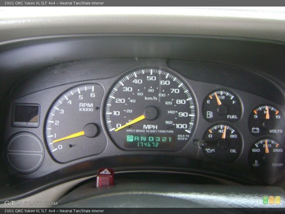 Neutral Tan/Shale Interior Gauges for the 2001 GMC Yukon XL SLT 4x4 #51592717