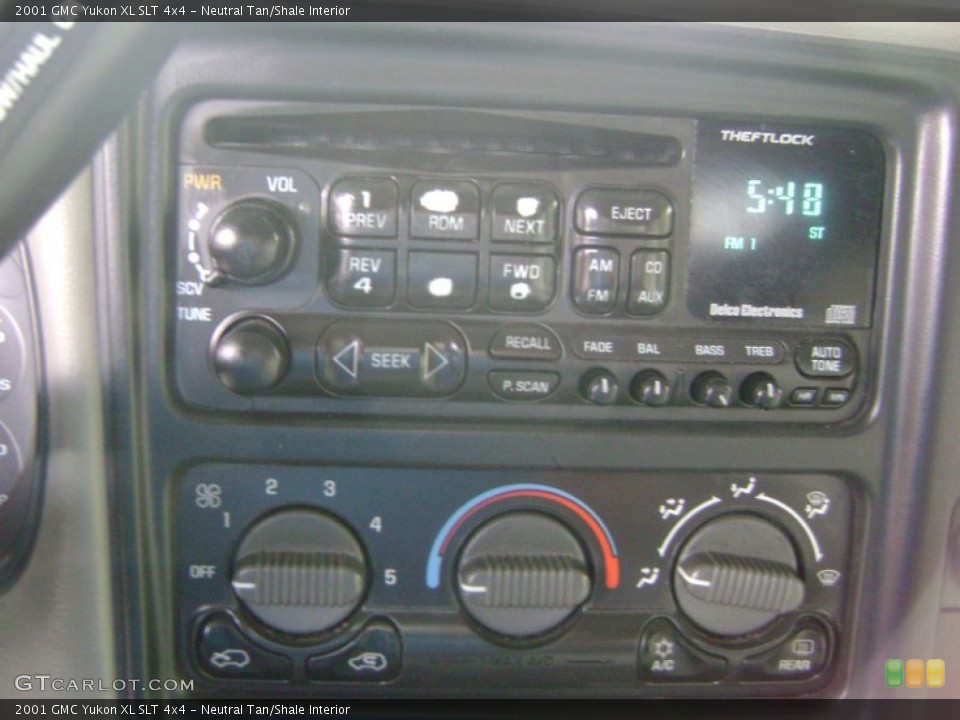 Neutral Tan/Shale Interior Controls for the 2001 GMC Yukon XL SLT 4x4 #51592732