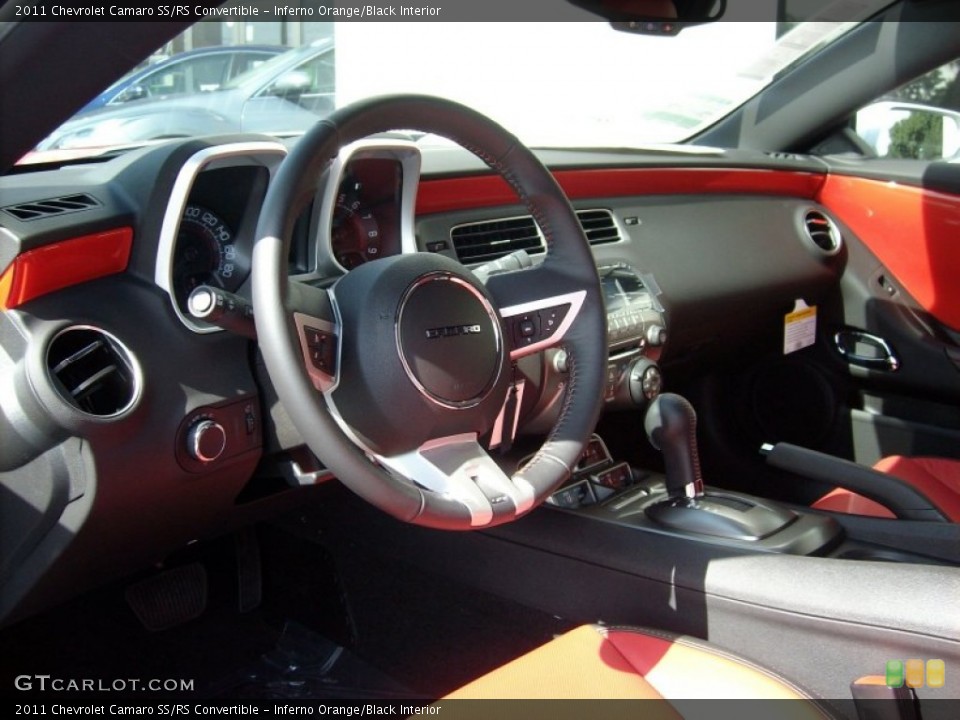 Inferno Orange/Black Interior Dashboard for the 2011 Chevrolet Camaro SS/RS Convertible #51598987