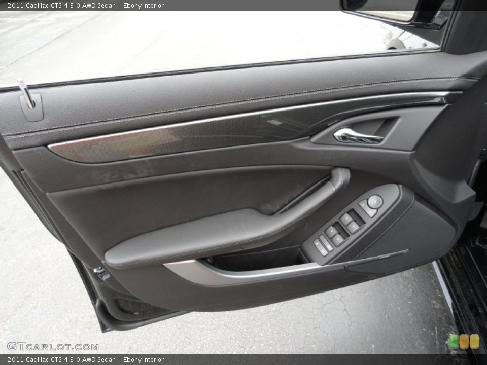 Ebony Interior Door Panel for the 2011 Cadillac CTS 4 3.0 AWD Sedan #51600808