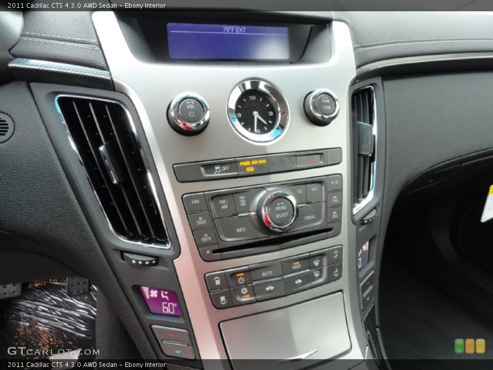 Ebony Interior Controls for the 2011 Cadillac CTS 4 3.0 AWD Sedan #51600913