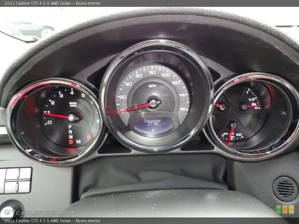Ebony Interior Gauges for the 2011 Cadillac CTS 4 3.0 AWD Sedan #51600946