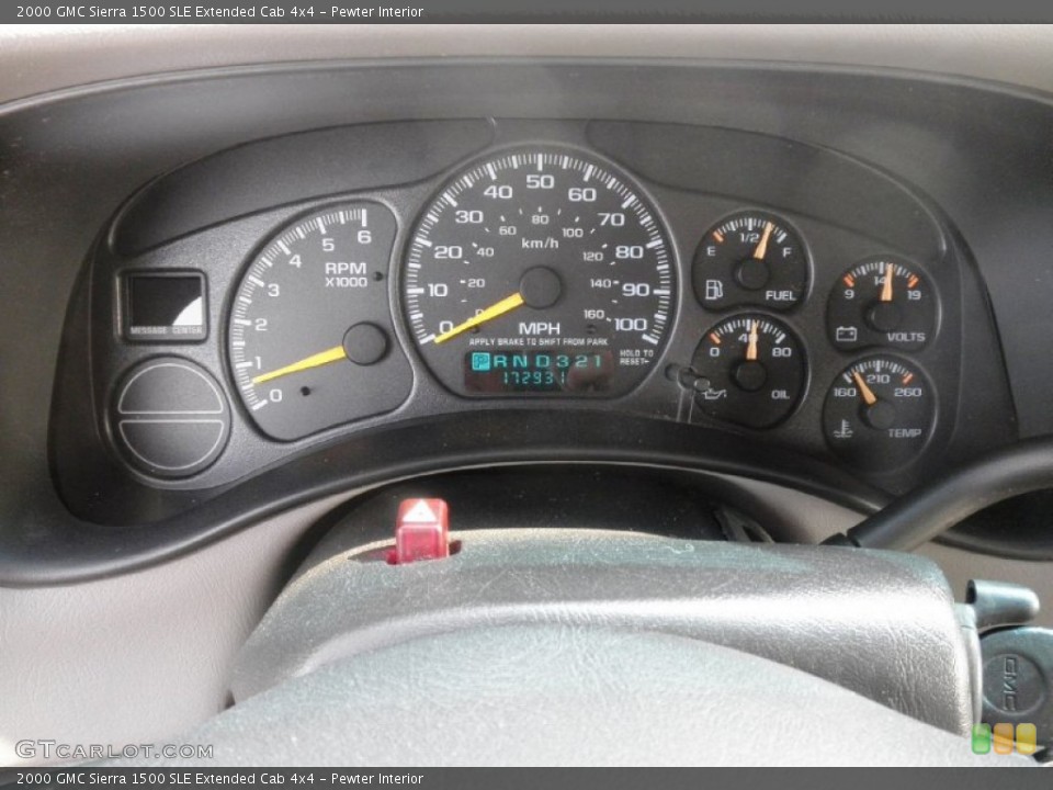 Pewter Interior Gauges for the 2000 GMC Sierra 1500 SLE Extended Cab 4x4 #51600976