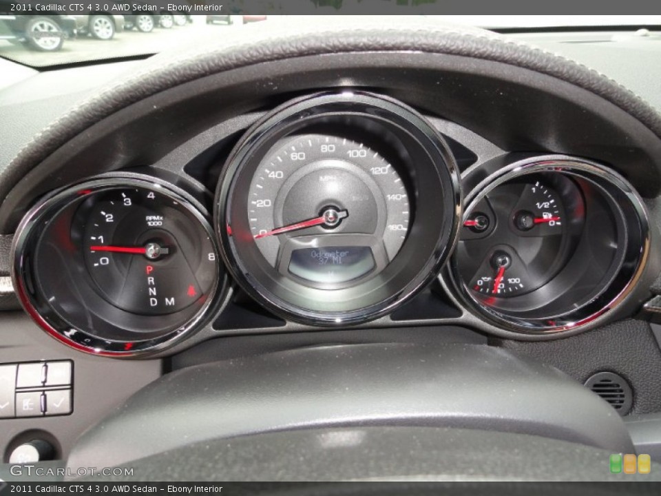 Ebony Interior Gauges for the 2011 Cadillac CTS 4 3.0 AWD Sedan #51601222