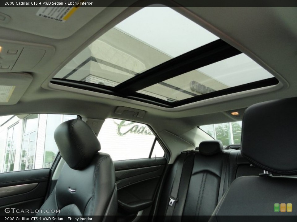 Ebony Interior Sunroof for the 2008 Cadillac CTS 4 AWD Sedan #51603400
