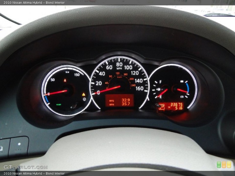 Blond Interior Gauges for the 2010 Nissan Altima Hybrid #51604708