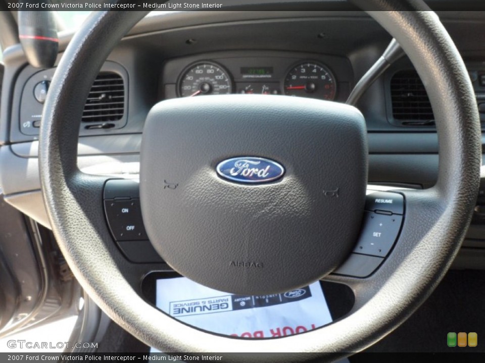 Medium Light Stone Interior Steering Wheel for the 2007 Ford Crown Victoria Police Interceptor #51609736