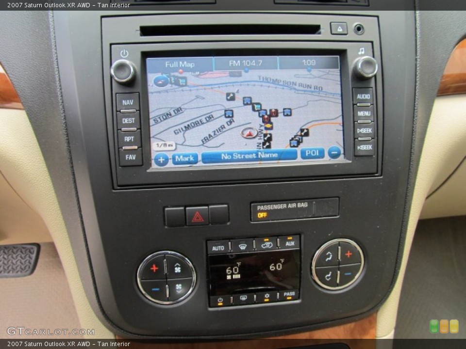 Tan Interior Navigation for the 2007 Saturn Outlook XR AWD #51610225