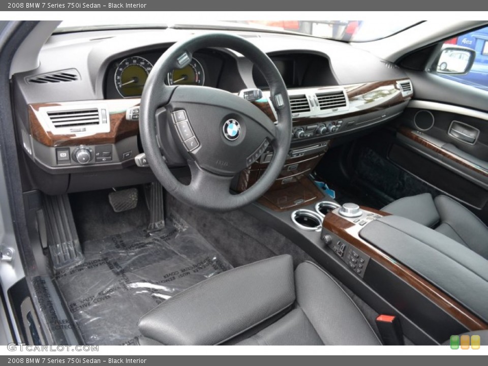 Black Interior Prime Interior for the 2008 BMW 7 Series 750i Sedan #51610393