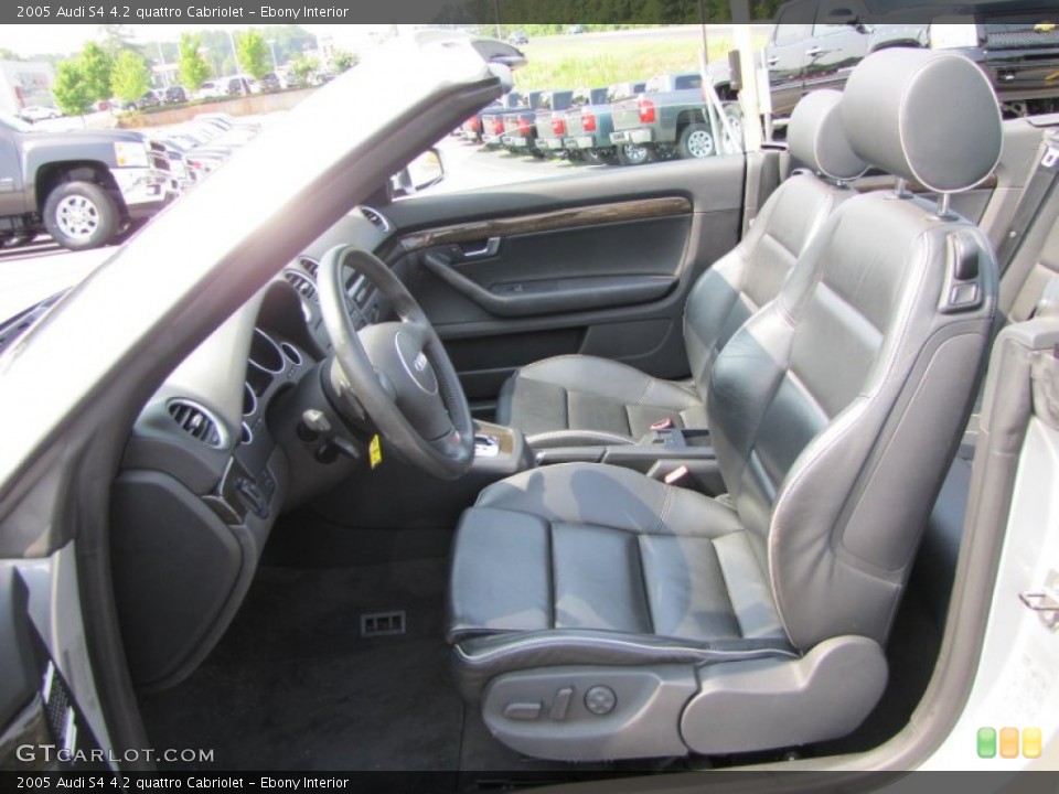 Ebony Interior Photo for the 2005 Audi S4 4.2 quattro Cabriolet #51612682