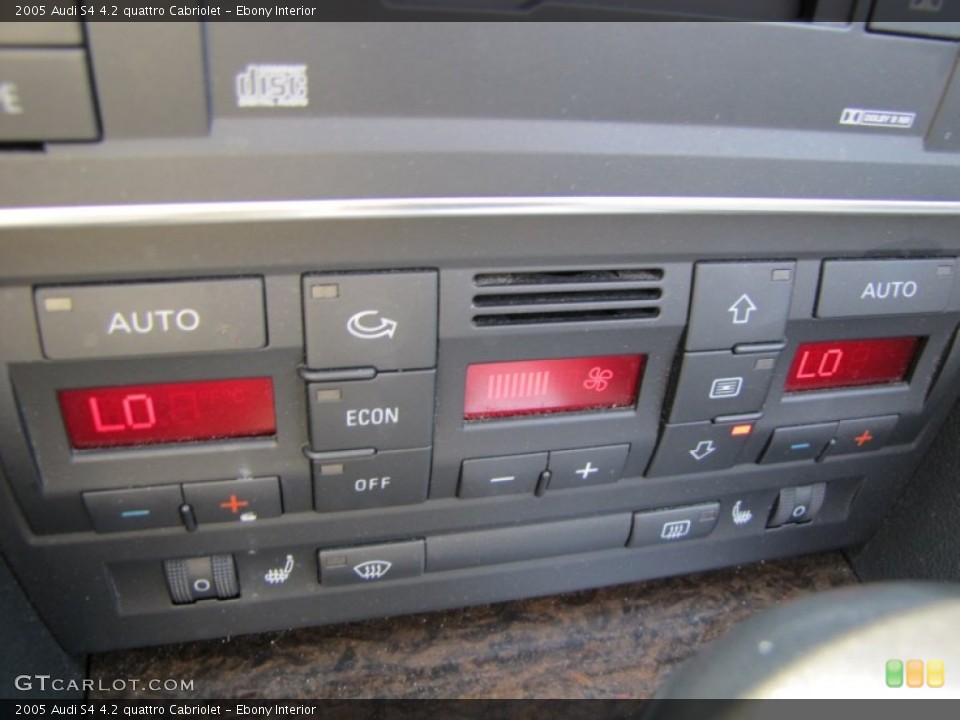 Ebony Interior Controls for the 2005 Audi S4 4.2 quattro Cabriolet #51612733