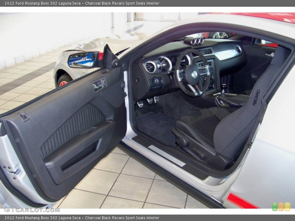Charcoal Black Recaro Sport Seats Interior Photo for the 2012 Ford Mustang Boss 302 Laguna Seca #51614452
