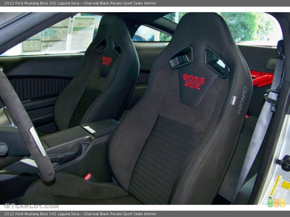 Charcoal Black Recaro Sport Seats Interior Photo for the 2012 Ford Mustang Boss 302 Laguna Seca #51614467