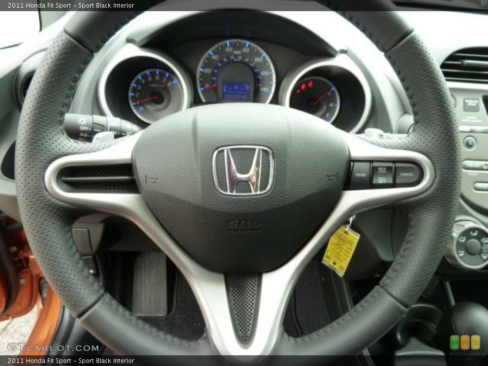 Sport Black Interior Steering Wheel for the 2011 Honda Fit Sport #51614479