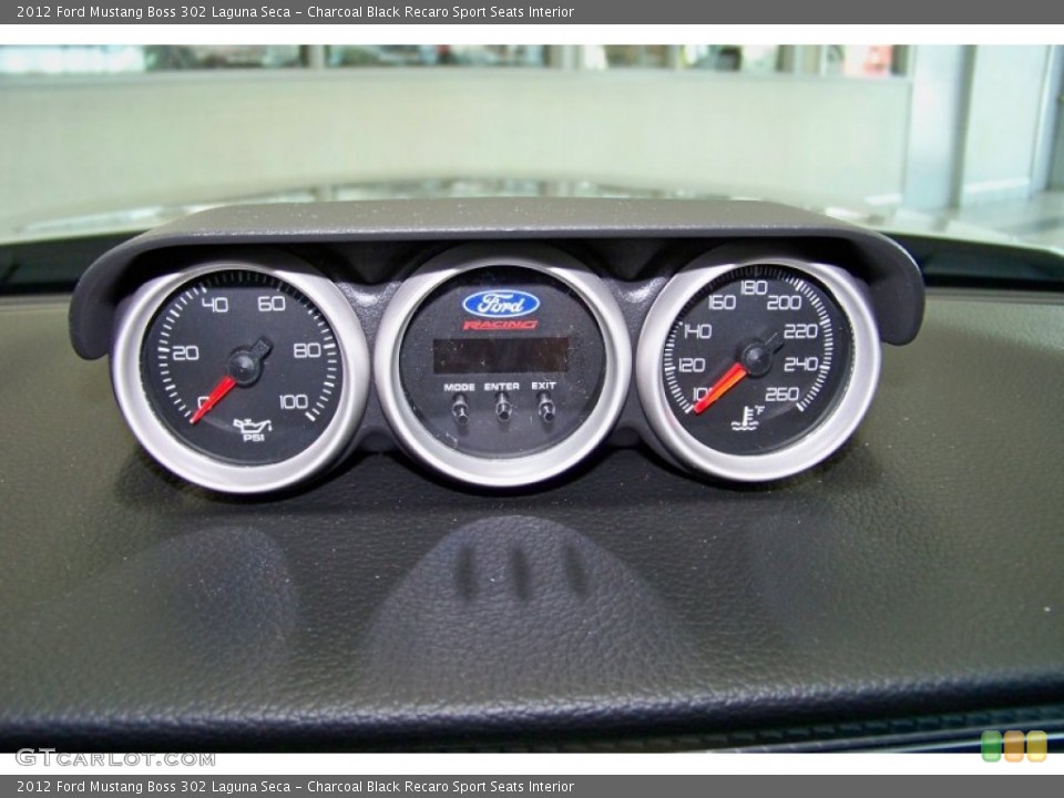 Charcoal Black Recaro Sport Seats Interior Gauges for the 2012 Ford Mustang Boss 302 Laguna Seca #51614512