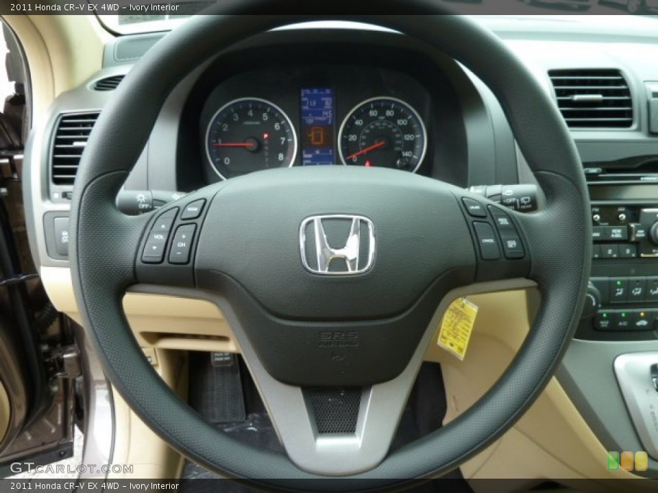 Ivory Interior Steering Wheel for the 2011 Honda CR-V EX 4WD #51615586