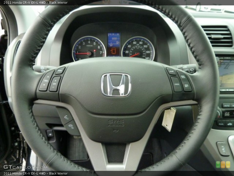 Black Interior Steering Wheel for the 2011 Honda CR-V EX-L 4WD #51615856