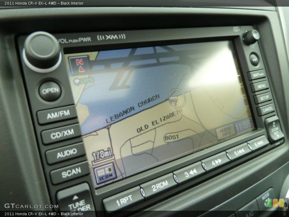 Black Interior Navigation for the 2011 Honda CR-V EX-L 4WD #51615868
