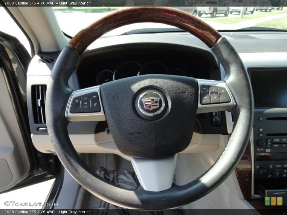 Light Gray Interior Steering Wheel for the 2008 Cadillac STS 4 V6 AWD #51617650