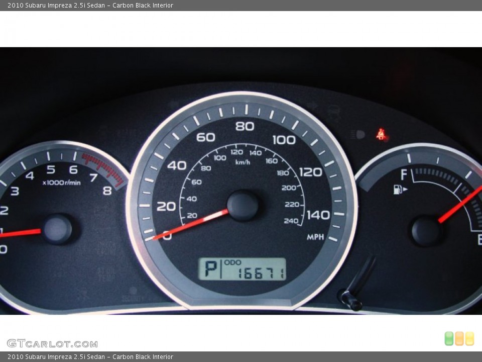 Carbon Black Interior Gauges for the 2010 Subaru Impreza 2.5i Sedan #51619981