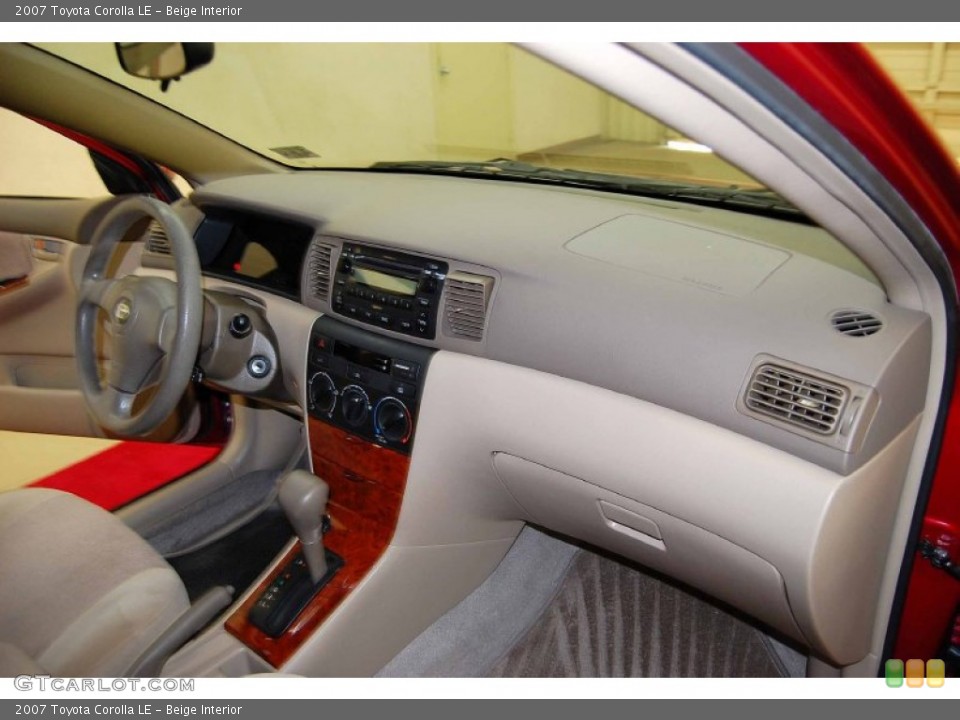 Beige Interior Dashboard for the 2007 Toyota Corolla LE #51622465