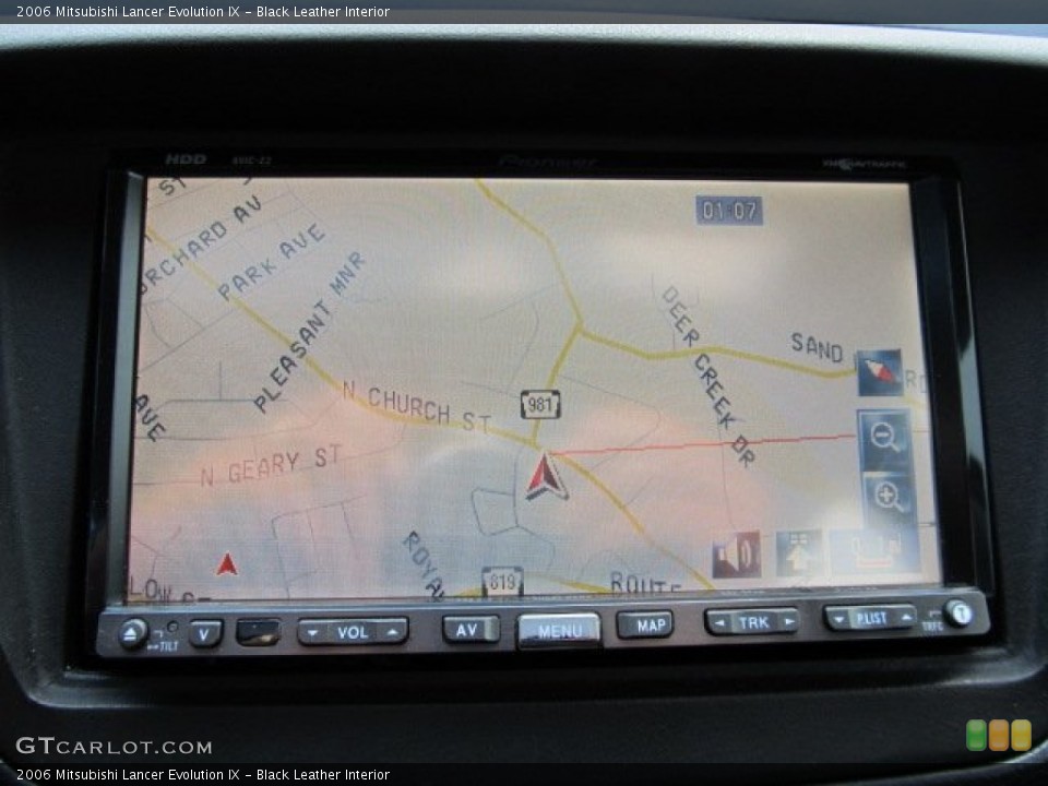 Black Leather Interior Navigation for the 2006 Mitsubishi Lancer Evolution IX #51623959