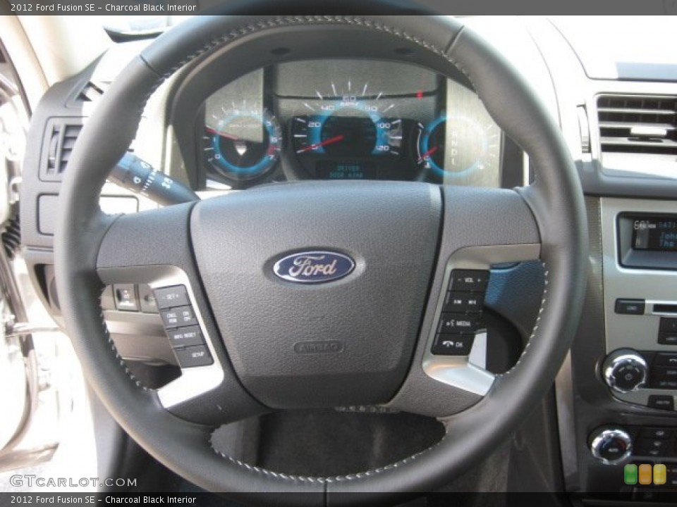 Charcoal Black Interior Steering Wheel for the 2012 Ford Fusion SE #51624424