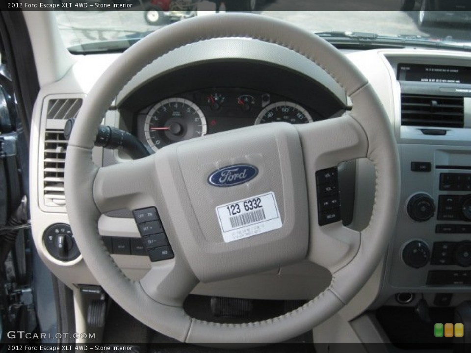 Stone Interior Steering Wheel for the 2012 Ford Escape XLT 4WD #51624859