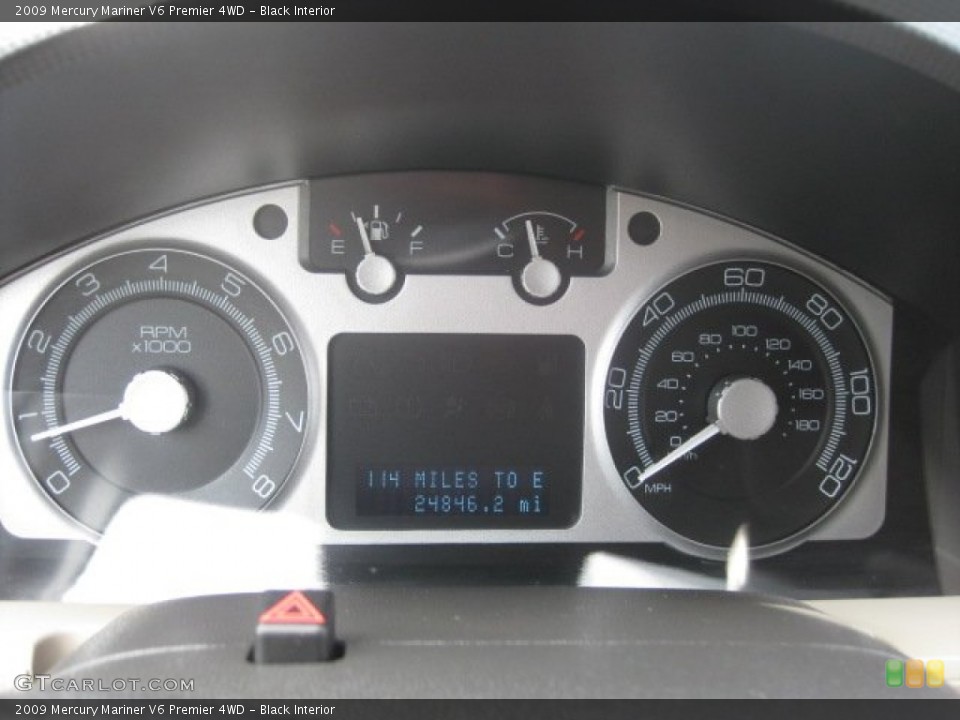 Black Interior Gauges for the 2009 Mercury Mariner V6 Premier 4WD #51627112