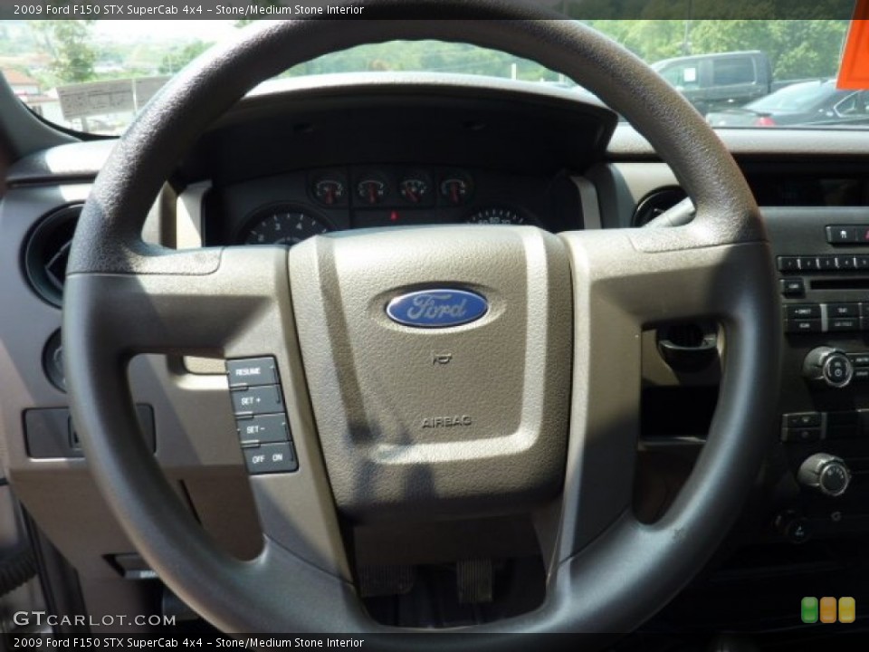 Stone/Medium Stone Interior Steering Wheel for the 2009 Ford F150 STX SuperCab 4x4 #51638302