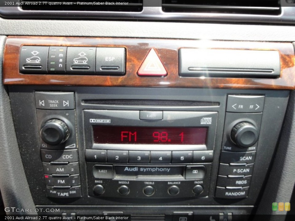 Platinum/Saber Black Interior Controls for the 2001 Audi Allroad 2.7T quattro Avant #51638659