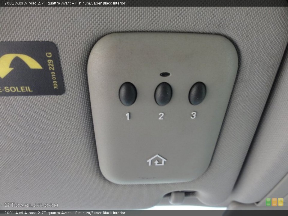 Platinum/Saber Black Interior Controls for the 2001 Audi Allroad 2.7T quattro Avant #51638722