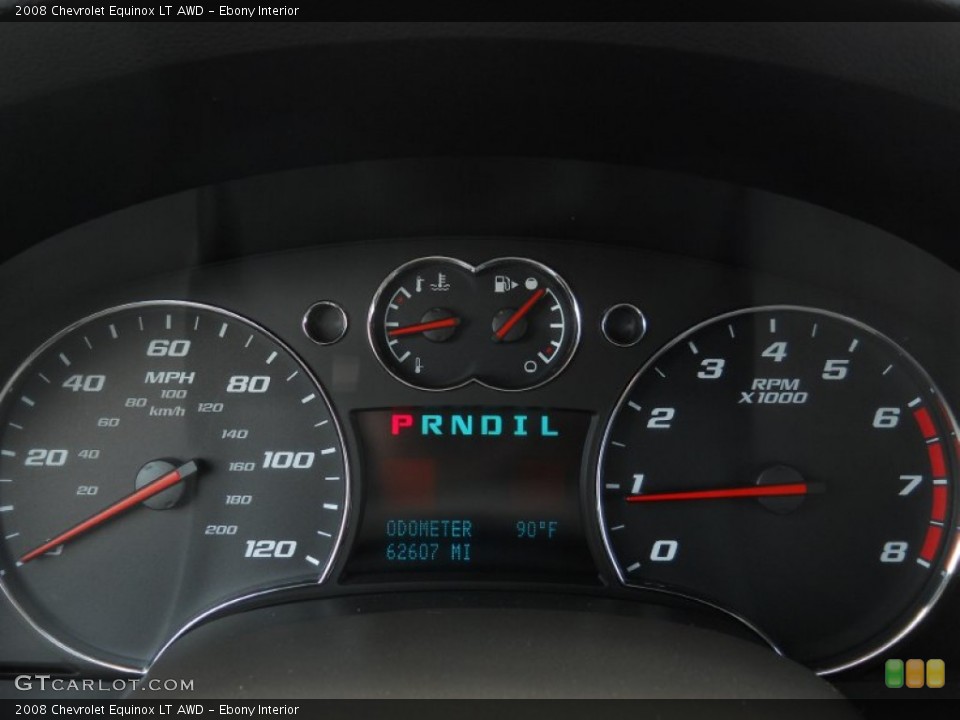 Ebony Interior Gauges for the 2008 Chevrolet Equinox LT AWD #51639460