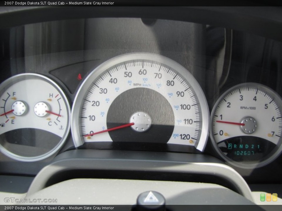 Medium Slate Gray Interior Gauges for the 2007 Dodge Dakota SLT Quad Cab #51639577