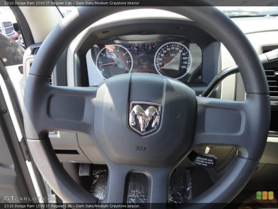 Dark Slate/Medium Graystone Interior Steering Wheel for the 2010 Dodge Ram 1500 ST Regular Cab #51646000