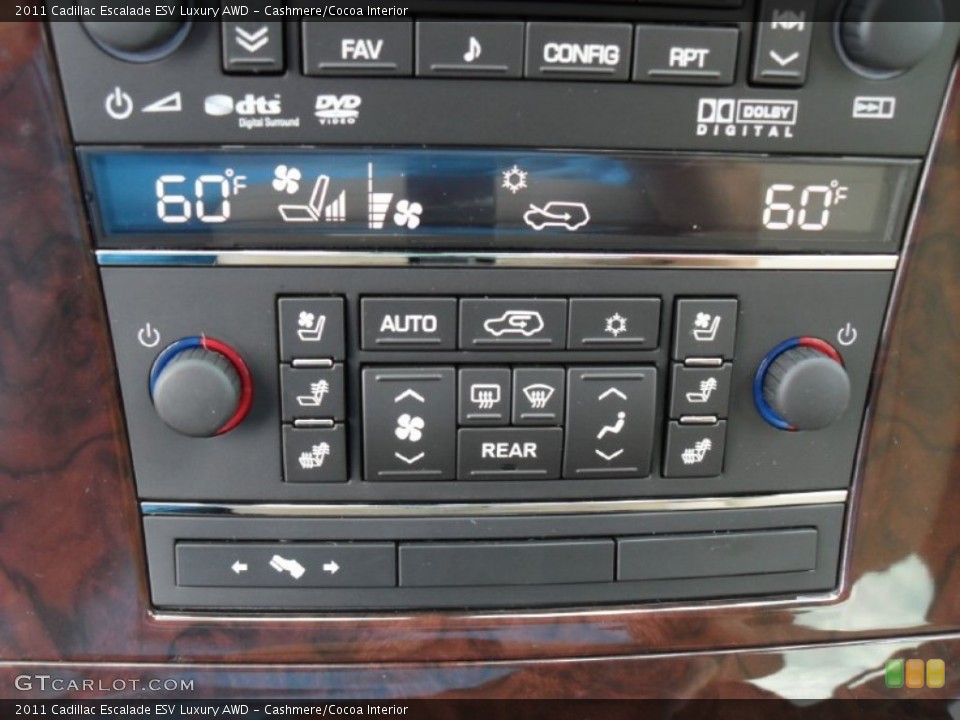 Cashmere/Cocoa Interior Controls for the 2011 Cadillac Escalade ESV Luxury AWD #51646612