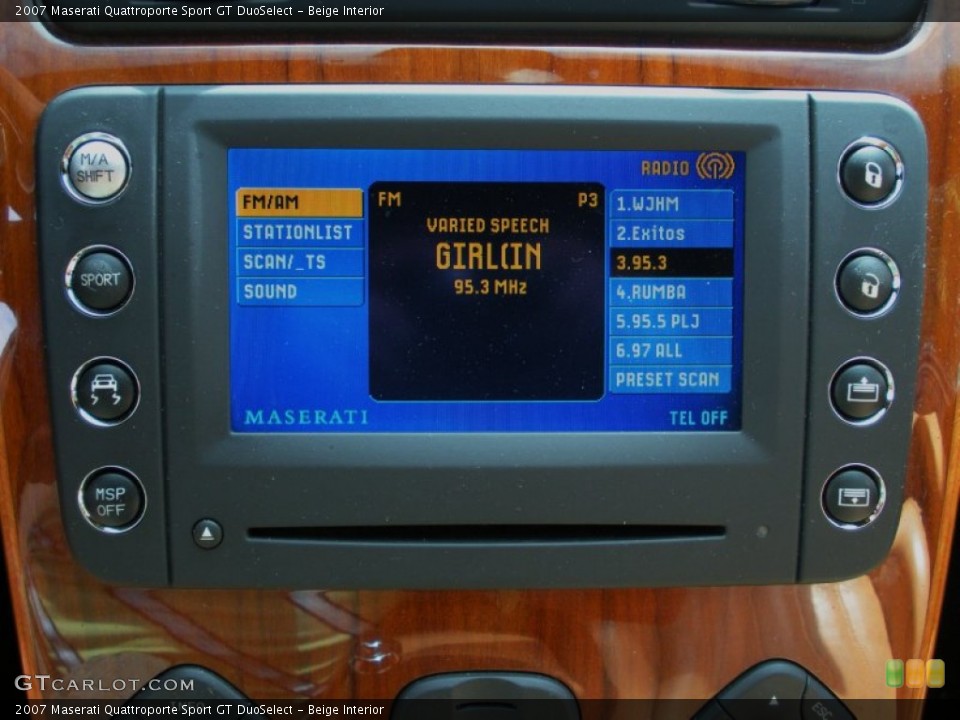 Beige Interior Controls for the 2007 Maserati Quattroporte Sport GT DuoSelect #51648991