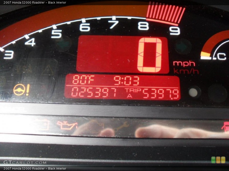 Black Interior Gauges for the 2007 Honda S2000 Roadster #51649009