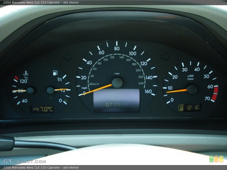 Ash Interior Gauges for the 2000 Mercedes-Benz CLK 320 Cabriolet #51653080