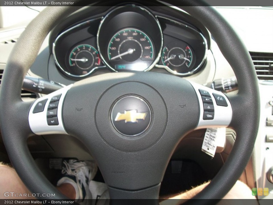 Ebony Interior Steering Wheel for the 2012 Chevrolet Malibu LT #51654640