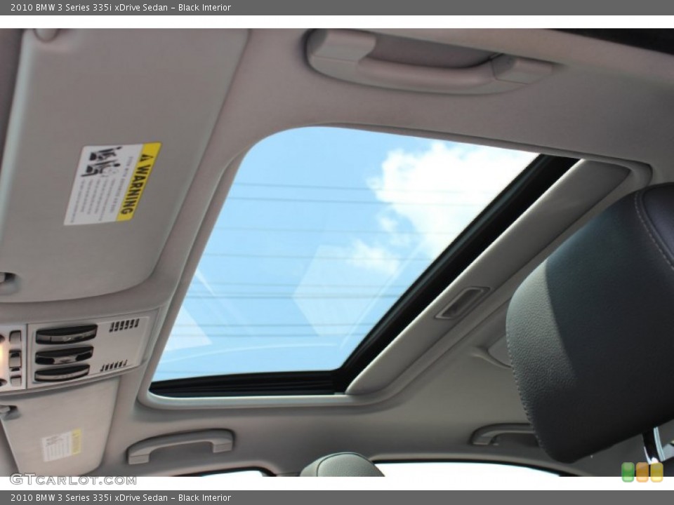 Black Interior Sunroof for the 2010 BMW 3 Series 335i xDrive Sedan #51655267