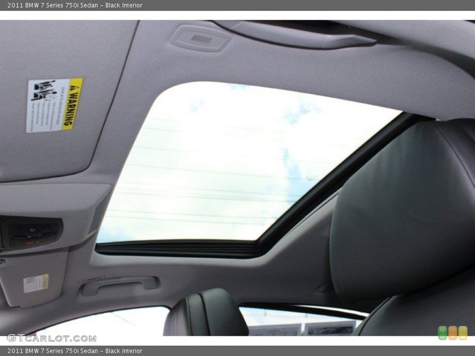 Black Interior Sunroof for the 2011 BMW 7 Series 750i Sedan #51657850