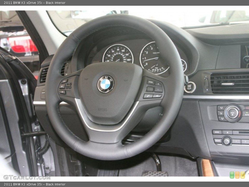 Black Interior Steering Wheel for the 2011 BMW X3 xDrive 35i #51657940