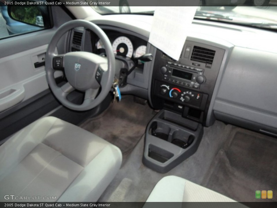 Medium Slate Gray Interior Dashboard for the 2005 Dodge Dakota ST Quad Cab #51662032