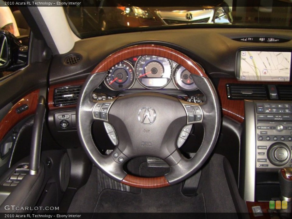 Ebony Interior Steering Wheel for the 2010 Acura RL Technology #51662092