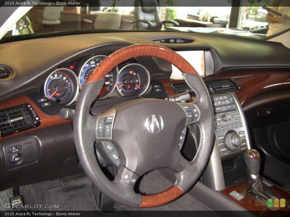 Ebony Interior Steering Wheel for the 2010 Acura RL Technology #51662182