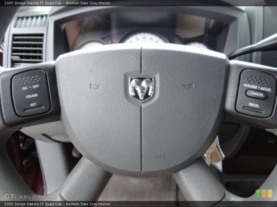 Medium Slate Gray Interior Controls for the 2005 Dodge Dakota ST Quad Cab #51662323
