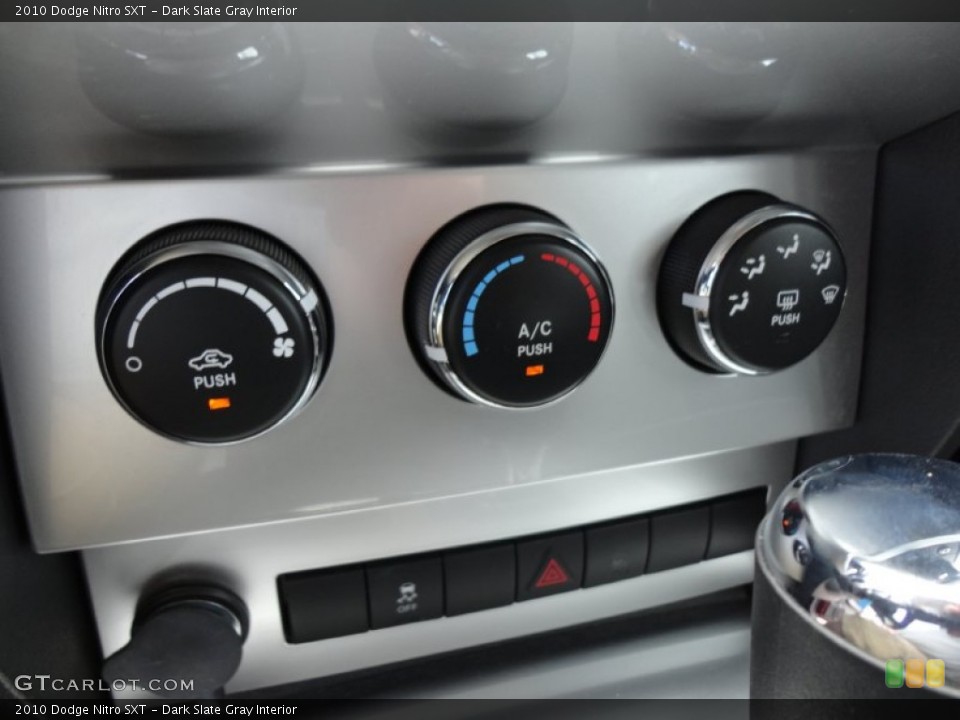 Dark Slate Gray Interior Controls for the 2010 Dodge Nitro SXT #51664630